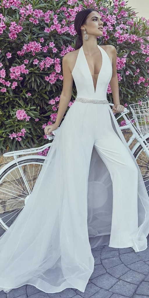 женский свадебный комбинезон